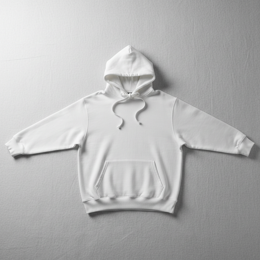 Sudadera blanca - Fondo gris claro