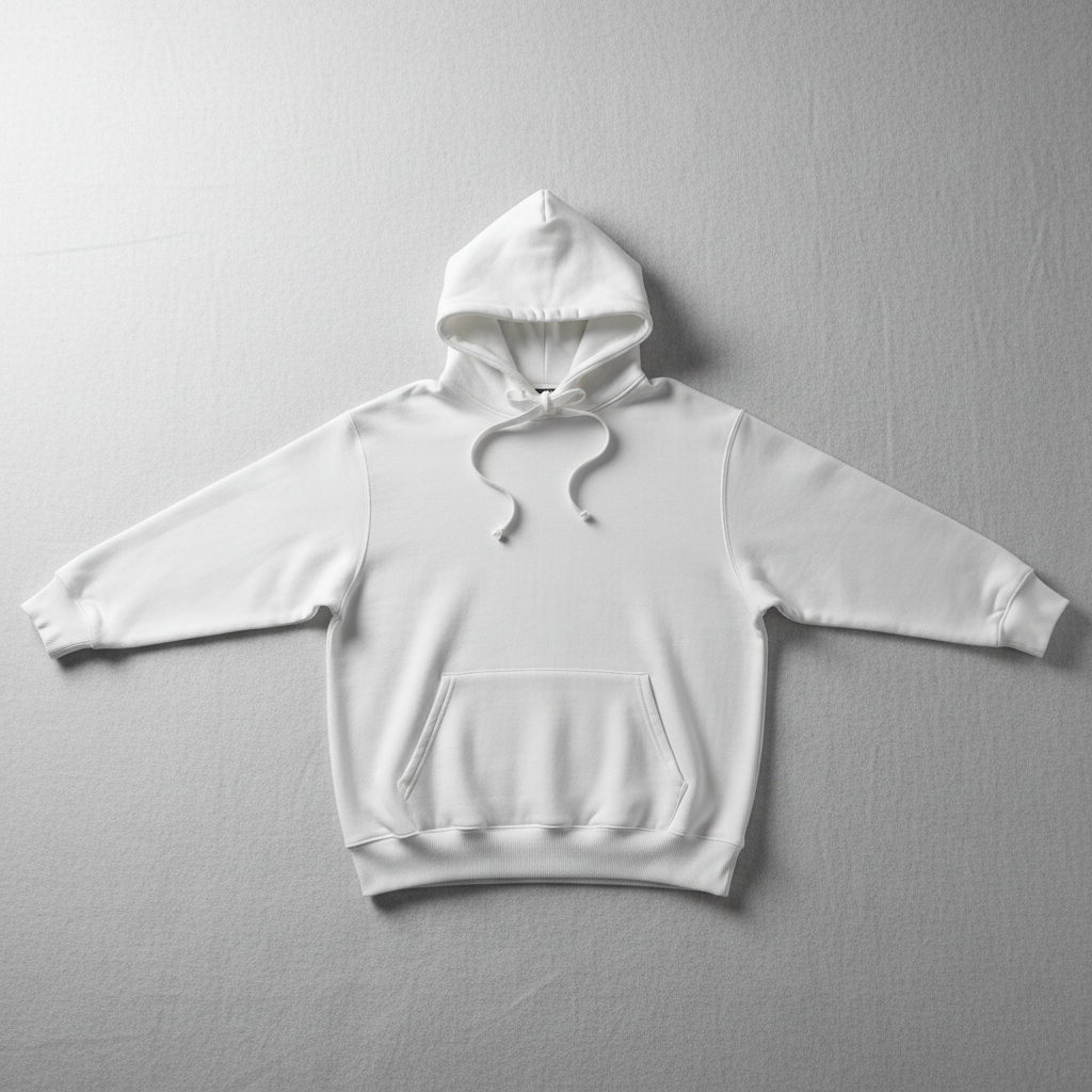 Sudadera blanca - Fondo gris claro