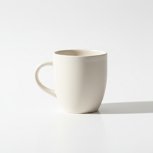 Taza de cerámica - Fondo blanco minimalista